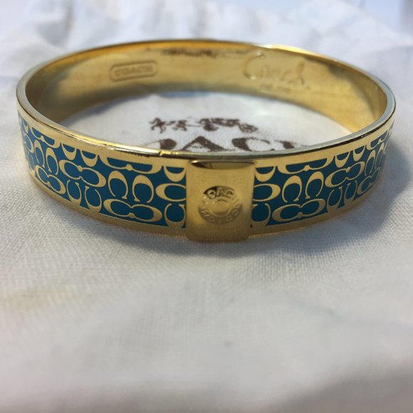 🏆🐎💙COACH Monogram Bracelet Cuff💙🐎🏆 - Picture 1 of 6